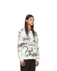 Givenchy Black And White Spirit Print Sweatshirt