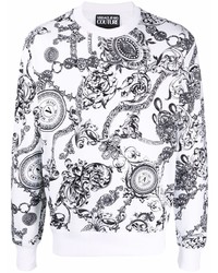 VERSACE JEANS COUTURE Logo Baroque Cotton Sweatshirt