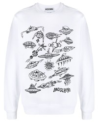 Moschino Space Print Cotton Sweatshirt