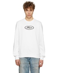 Diesel White Cotton Sweatshirt