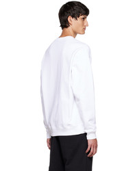 Moschino White Double Question Mark Sweatshirt