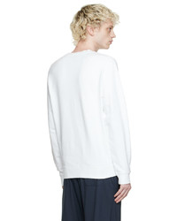 Sunspel White Embroidered Sweatshirt