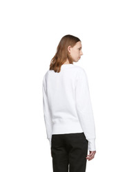 Helmut Lang White Femme Crew Sweatshirt