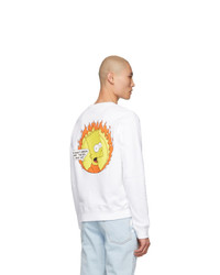 Off-White White Flamed Bart Sweatshirt