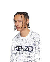 Kenzo White Logo All Over Sweatshirt