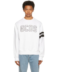 Gcds White Logo Sweatshirt
