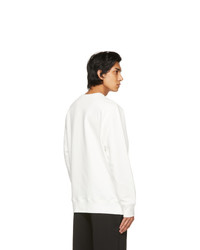 Y-3 White Reflective Square Logo Graphic Sweatshirt