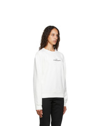 Maison Margiela White Upside Down Logo Sweatshirt