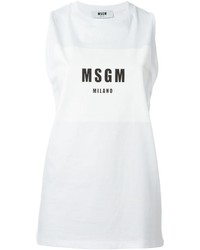 MSGM Logo Print Tank Top