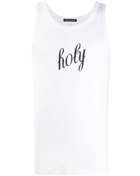 Ann Demeulemeester Round Neck Holy Print Vest Top