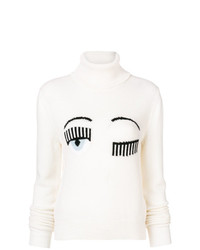 Chiara Ferragni Blinking Eye Roll Neck Sweater