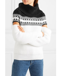 Monse Cold Shoulder Fair Isle Wool Sweater