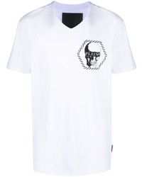 Philipp Plein Skull Print Logo T Shirt