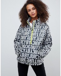 Juicy Couture Juicy By Multi Logo Padded Jacket With Half Zip Detail