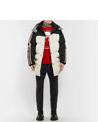 Gucci Webbing Trimmed Quilted Shell Hooded Down Jacket
