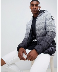 Good For Nothing Hooded Puffer Jacket In Speckle Print
