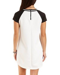 Charlotte Russe Raglan Sleeve Quilted Shift Dress