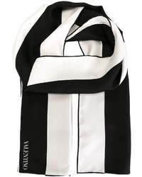 White and Black Scarf