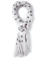 White and Black Scarf