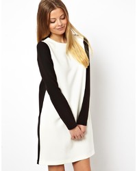 Asos Shift Dress With Contrast Panel