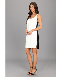 Vince Camuto Shift Dress W Contrast Black Sequin Side Panels