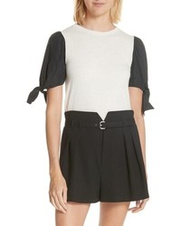 RED Valentino Contrast Tie Sleeve Sweater