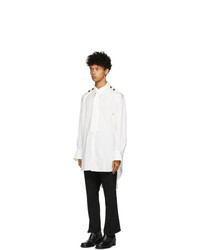 Bed J.W. Ford White Silk Vest Shirt