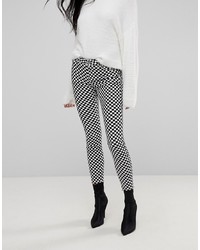 ASOS DESIGN Asos Whitby Low Rise Jean In Checkerboard Print