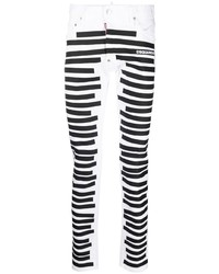 DSQUARED2 Stripe Print Skinny Jeans