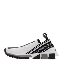Dolce And Gabbana White Sorrento Slip On Sneakers