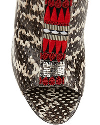 Altuzarra Zephyr Embellished Watersnake Sandals