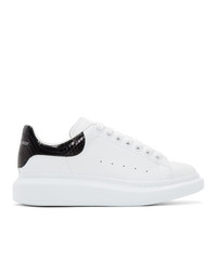 Alexander McQueen White And Black Python Oversized Sneakers