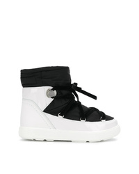 White and Black Snow Boots