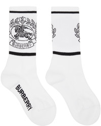 Burberry White Black Ekd Socks