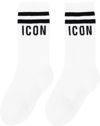 DSQUARED2 White Icon Socks
