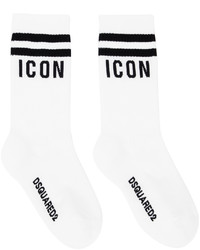 DSQUARED2 White Icon Socks