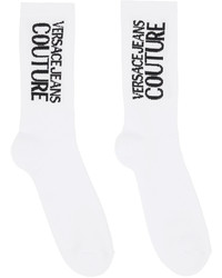 VERSACE JEANS COUTURE White Logo Socks