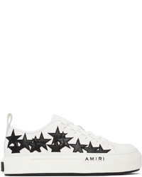 Amiri White Black Stars Court Low Top Sneakers