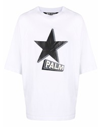 Palm Angels Star Logo Print Raglan Sleeve T Shirt