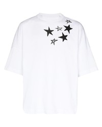 Palm Angels Star Print Drop Shoulder T Shirt