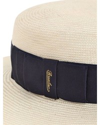 Borsalino Wide Brim Straw Hat With Grosgrain Band