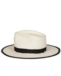 Gladys Tamez Millinery The Sinatra White With Black Band