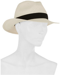 Iris And Ink Grosgrain Trimmed Straw Panama Hat