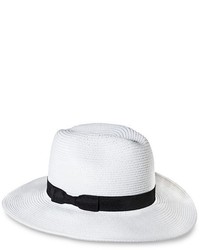 Merona Solid Panama Hat With Bow Sash White Tm