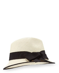 Inverni Straw Panama Hat Naturalblack