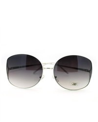 106Shades Oversized Round Retro Fashion Sunglasses White