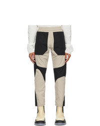 Arnar Mar Jonsson Black And Beige Overdyed Patch Track Trousers
