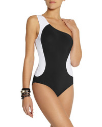 Karla Colletto Silhouette Paneled One Shoulder Swimsuit