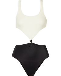 Solid & Striped The Bailey Cutout Two Tone Swimsuit