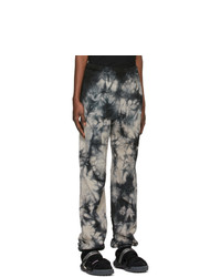Off-White Black And Blue Tie Dye Lounge Pants